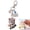 3, variant on Hotpom Metal Opossum Keychain with Birthstone Charm, Cute Animal Keyring Decoration for Car Backpack Keys, Personalized Gift for Women Men, Aug