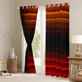 thumbnail image 3 of jejeloiu Retro Stripes Pattern Blackout Curtains Set of 2 (52x84 Each),Abstract Geometric Window Curtains,Red Black Curtains and Drapes For Kids,Microfiber Bedroom Decor, 3 of 6