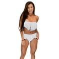 thumbnail image 2 of VF-Sport - Bikini, Fringe Bandeau, Two Piece Set (White, 1X), 2 of 4