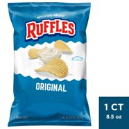 Ruffles Loaded Bacon & Cheddar Potato Skins Potato Chips, 8.5 oz Bag ...
