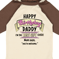 thumbnail image 4 of Inktastic Happy Birthday, Daddy- Best Gift Ever in Pink Boys or Girls Long Sleeve Baby Bodysuit, 4 of 5