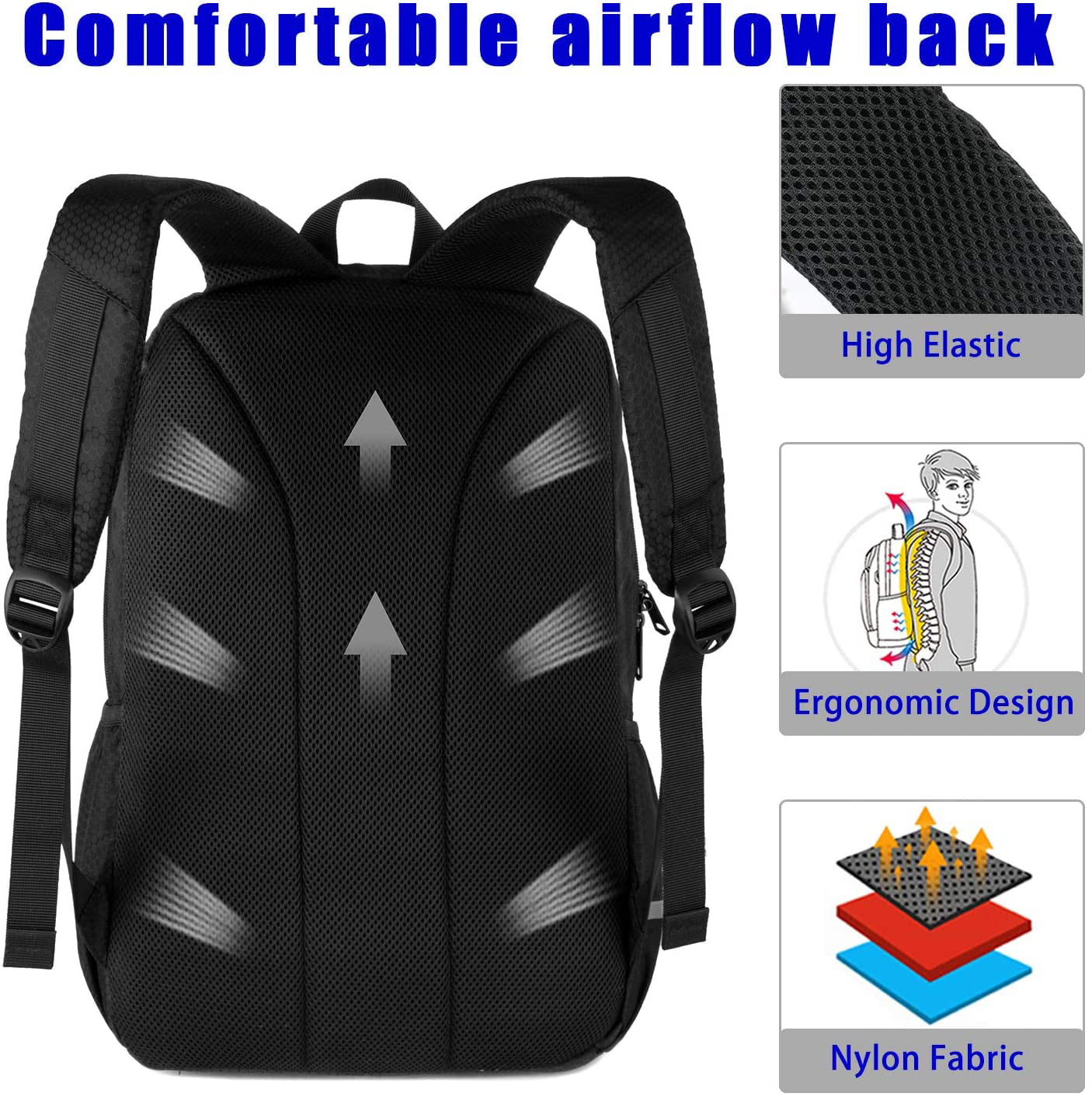 YOREPEK Waterproof Laptop Backpack,Lightweight School Bookbags for ...