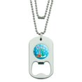 thumbnail image 1 of Christmas Gumby Leaning Against Candy Cane Military Dog Tag Bottle Opener Pendant, 1 of 4