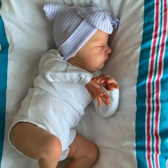 Risbecko 20 Inch 3D Skin With Visible Veins 50 CM Soft Body Asleep Reborn Baby Doll Toy For Girl Cloth Body Kid Art