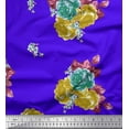 thumbnail image 1 of Soimoi Velvet Fabric Leaves & Floral Artistic Print Fabric by The Yard 58 Inch Wide, 1 of 3