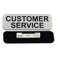 thumbnail image 2 of All Quality Badges Customer Service 1 x 3" Name Tag, Silver (3 Pack), 2 of 2