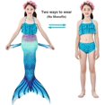thumbnail image 3 of 3Pcs Mermaid Tails compatible Swimming compatible Girls Swimsuit Princess Bikini Costume Bathing Suits Set compatible Kids Gift_Gift Of G, 3 of 5