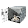 thumbnail image 5 of Abstract Dog Crate Cover, Pastel Illustration of Victorian Style Curves and Strokes Floral Details, Easy to Use Pet Kennel Cover Small Dogs Puppies Kittens, 7 Sizes, Cadet Blue and White, by Ambesonne, 5 of 6