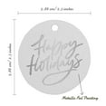 thumbnail image 6 of Inkdotpot Happy Holiday Bottle Tag Real Silver Foil Favor Hang Tags 100 Pack, 6 of 7