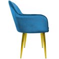 thumbnail image 3 of Sillón Comedor Eames Tapizado Rack & Pack  Azul Terciopelo Sala Habitación, 3 of 4