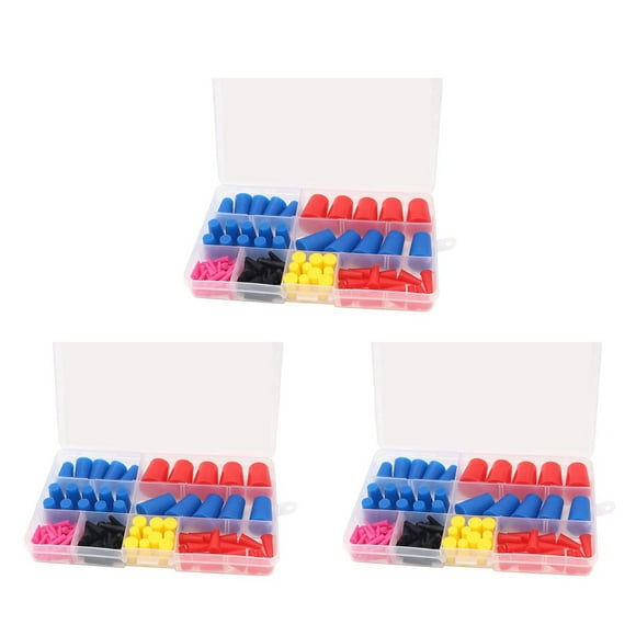 210 Pcs Kits d'Assortiment de Bouchons Effilés en Silicone 1/16 Pouce à 5/8 Pouce pour Masquer les Trous pendant le Revêtement en Poudre