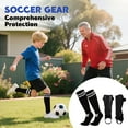 thumbnail image 4 of Amaopus Soccer Shin Guards and Socks for Kids Youth & Toddlers with Ankle Protection, 2-in-1 Football Leg Guard Set - Lightweight, Breathable, Adjustable Shin Pads for Boys Girls Ages 3-7 (Black - S), 4 of 7
