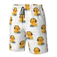 thumbnail image 4 of Fotbe Cute Duck With Headphone Trajes de Baño Estampados para Hombre, Shorts de Verano de Secado Rápido, Ropa de Playa, Bañadores-Large, 4 of 6