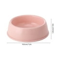 thumbnail image 3 of SLYNSHome Thickened Plastic Pet Bowl 7.20"x7.20"x2.13" Non-Slip Food Water Dish for Cats Dogs Safe Easy Clean - Pink, 3 of 7