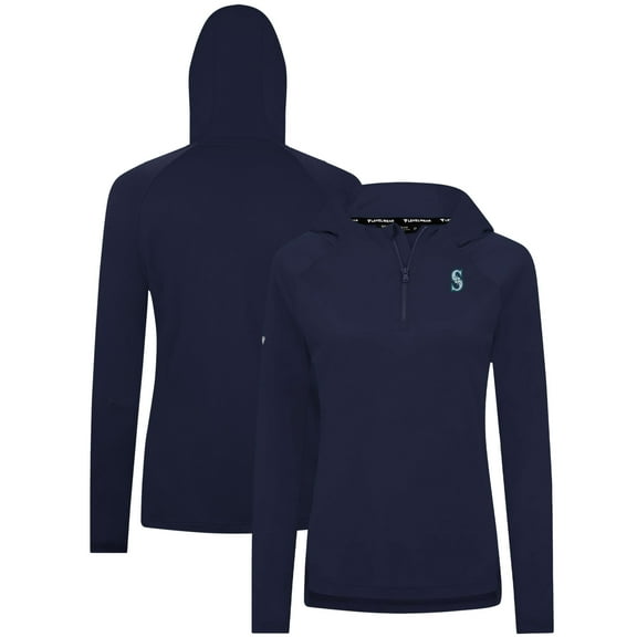 Women's Levelwear Navy Seattle Mariners Raven Insignia 2.0 Quarter-Zip Jacket