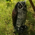thumbnail image 2 of S SERENABLE 3 Pieces Large Owl Hunting Decoy Statue Lawn Garden Scarer Outdoor 3Pcs, 2 of 9