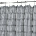 thumbnail image 3 of Dainty Home Crinkle Plaid Textured Embossed Weaved Plaid Designed Fabric Shower Curtain 70"W x 72"L in Gray, 3 of 5