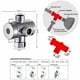 thumbnail image 3 of Fiudx Desviador de Ducha de Tres Vías, Adaptador En T de Abs, Compatible con Ducha de Mano, Fácil Instalación, Mejora Del Baño, Ajuste Universal, Diseño de Montaje En Brazo, 3 of 6