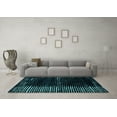 thumbnail image 3 of Ahgly Company Indoor Rectangle Abstract Light Blue Modern Area Rugs, 6' x 9', 3 of 4