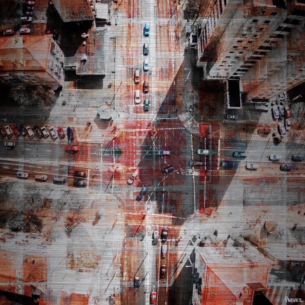 "Midday Confusion" Painting Print on Brushed Aluminum