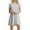 Gray, variant on Azrian Womens Short Sleeve Solid Ladies Loose Mini Dress