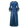 thumbnail image 5 of Wirziis Women's Palace Retro Lace Stitching Big Bell Sleeve Medieval Dress Evening Dress, 5 of 5