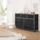 thumbnail image 5 of 45-pulgada moderno cómoda mesa de TV - entertainment center con 10 cajones para almacenamiento. ideal para para dormitorio, sala de estar, closet, o entrada (negra willow), 5 of 8