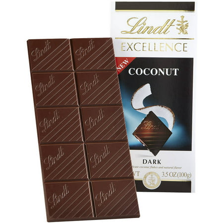 Lindt Excellence Coconut Dark Chocolate, 3.5 oz
