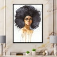 thumbnail image 2 of Designart 'Portrait of Afro American Woman X' Modern Framed Canvas Wall Art Print, 2 of 5