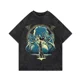 thumbnail image 3 of Camiseta con estampado de anime Vinland Saga, manga corta, corte holgado, cuello redondo, estilo vintage, para verano, con lavado exclusivo, 3 of 4