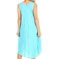 thumbnail image 2 of Sakkas Everyday Essentials Caftan Tank Dress / Cover Up - Turquoise - One Size, 2 of 5
