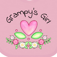 thumbnail image 4 of Inktastic Grampy's Girl Heart Flowers Girls Baby Bib, 4 of 4