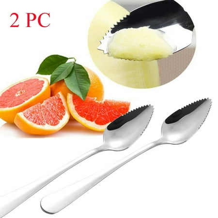 

TRIHIY 2PC Thick Stainless Steel Grapefruit Serrated Edge