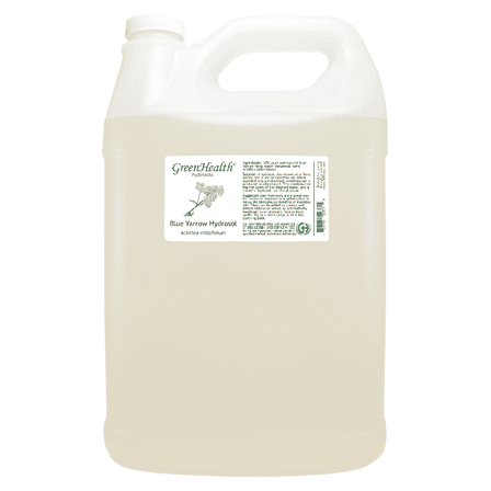 Blue Yarrow Hydrosol - 1 Gallon - Clear Plastic Jug w/ Cap