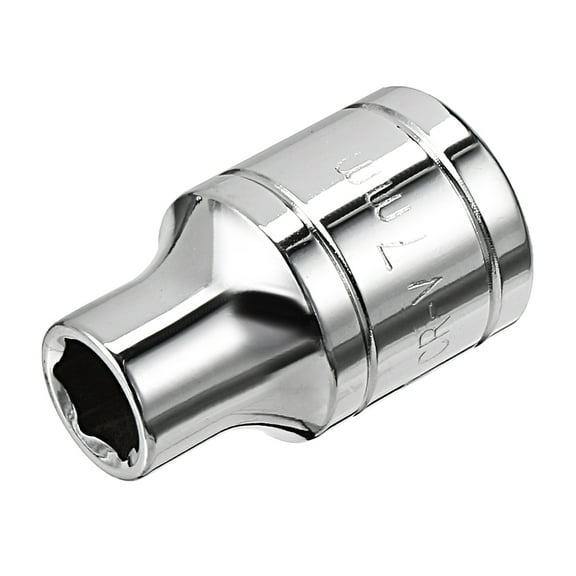 Unique Bargains 3/8-inch Drive 7mm 6-Point Shallow Socket, Cr-V Steel