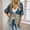 Blue, variant on Wxxbbeixxx Womens Tie Front Kimono Cardigans Floral Lightweight Ruffle 3/4 Sleeve Boho Flowy Beach Cover Ups Black XL