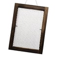 thumbnail image 4 of Soporte para colgar un tablero con diseño de helecho cuerno de ciervo, de madera, vertical, para decoración del hogar, con marco de malla metálica. 29 cm x 26 cm, 4 of 8