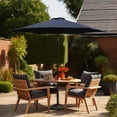 thumbnail image 4 of Open Box Four Seasons Courtyard Rockland 9 Foot Outdoor Patio Market Umbrella, Blue, 4 of 6