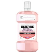 Listerine Clinical Solutions Gum JMS2 Health Antiseptic Mouthwash, Antigingivitis & Antiplaque Oral Rinse Helps Prevent Buildup & Immediately Kills Germs for Healthier Gums, ICY Mint, 500 mL