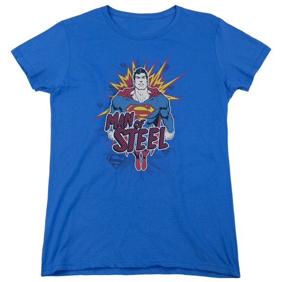 Superman Steel Pop Women's T-Shirt Royal Blue