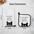 thumbnail image 5 of diraou Cat Oven Mitts and Pot Holders Sets, Cat Kitchen Accessories, Cat Owner Gifts Kitchen Decor Accessories, Black Cat Gifts Heat Resistant Oven Gloves Hot Pads for Kitchen Cooking Baking Grilling, 5 of 6