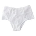 thumbnail image 4 of Siilsaa Panties For Women Crochet Lace Lace Up Panty Sexy Hollow Out Underwear Sexy Underwear for Women plus Size White,M, 4 of 4