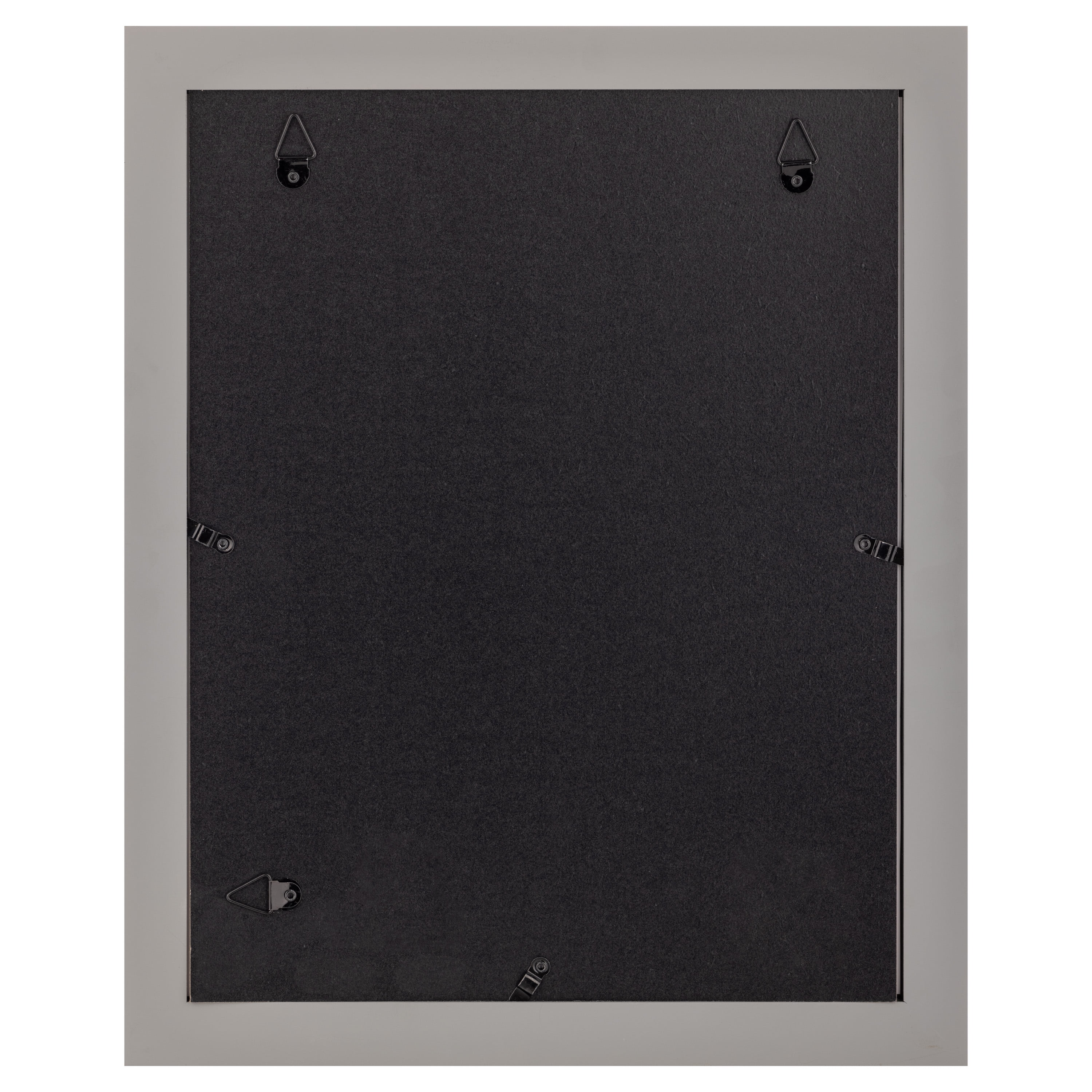 Gallery Solutions Flat Grey Picture Frame Double White Mat Airfloat Wall Display 11" x 14" for 8" x 10" Photos 1-pack