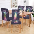 thumbnail image 2 of Yayeee 2 Pack Dining Chair Covers Stretch Parson Chairs Slipcovers Seat Protector, Purple UFO, 2 of 6
