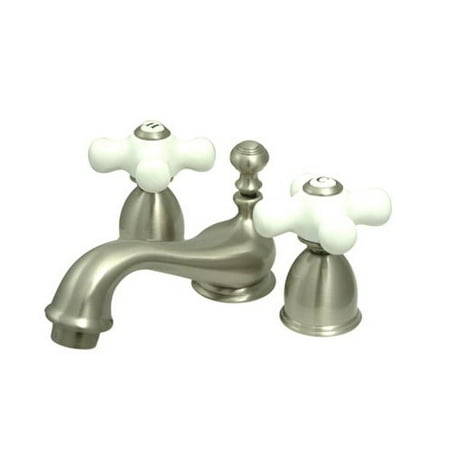 UPC 663370004919 product image for Kingston Brass KS3958PX Two Handle 4 to 8 Mini Widespread Lavatory Faucet with B | upcitemdb.com