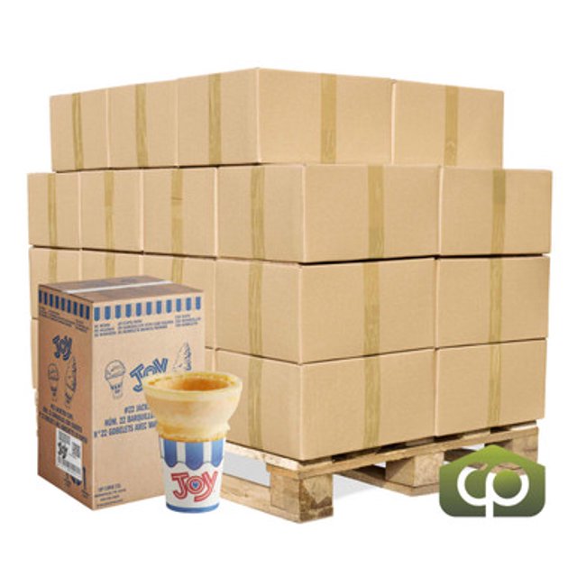 JOY #22 Flat Bottom Jacketed Cake Cone - 720/Case | (60 cases/PALLET)