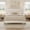Cream White Bed Frame, variant on Queen Bed Frame,Retro Style Wood Platform Queen Size Bed Frame for Boys Girls Adults with Wooden Slat Support,62.5"x85.2"x43.3",White