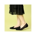 thumbnail image 6 of BLISSFUL STEP Women's Pointed Toe Mesh Slip-on Ballet Flats Black 7, 6 of 7
