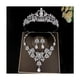 thumbnail image 3 of Bridal Tiaras Crown Set with Earring Kit & Necklack Handmade Luxury Crystal Hair Accessories for Party Prom New, 3 of 5