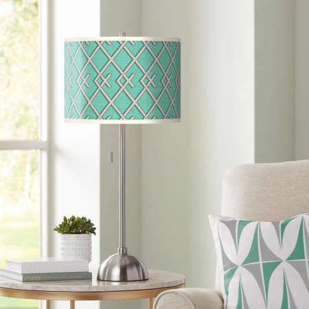 Crossing Lamp - Giclee Gallery Crossings Giclee Brushed Steel Table Lamp